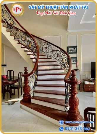Cầu thang sắt mỹ thuật 06 Cầu thang sắt mỹ thuật 06