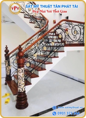 Cầu thang sắt mỹ thuật 07