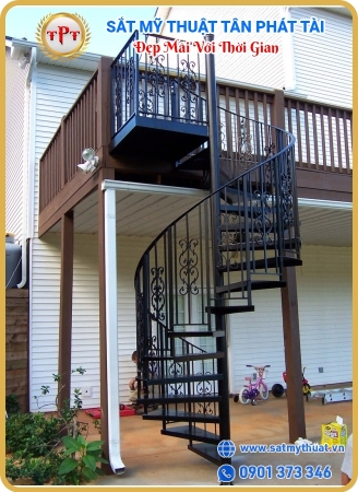 Cầu thang sắt mỹ thuật 08
