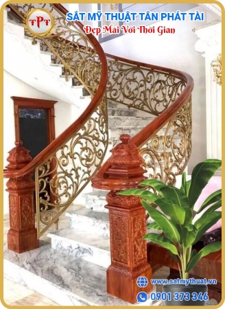 Cầu thang sắt mỹ thuật 09
