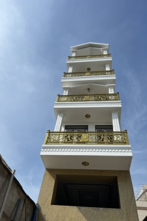 Công trình cầu thang xoắn ốc và lan can nhà chị Lan đường Gò Xoài, quận Bình Tân