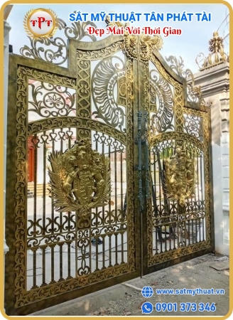Cửa cổng sắt mỹ thuật 08