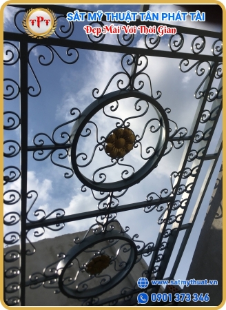 Mái kính sắt nghệ thuật 01