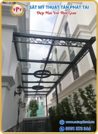 Mái kính sắt nghệ thuật 02