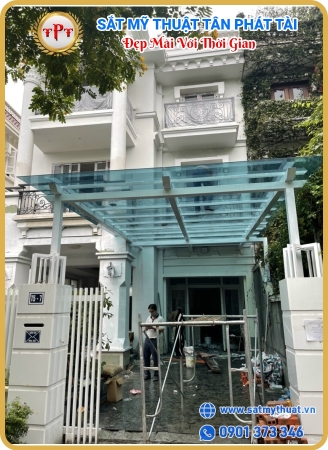 Mái kính sắt nghệ thuật 04