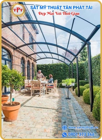 Mái kính sắt nghệ thuật 06