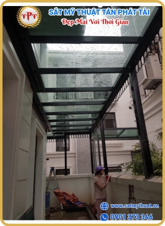 Mái kính sắt nghệ thuật 05